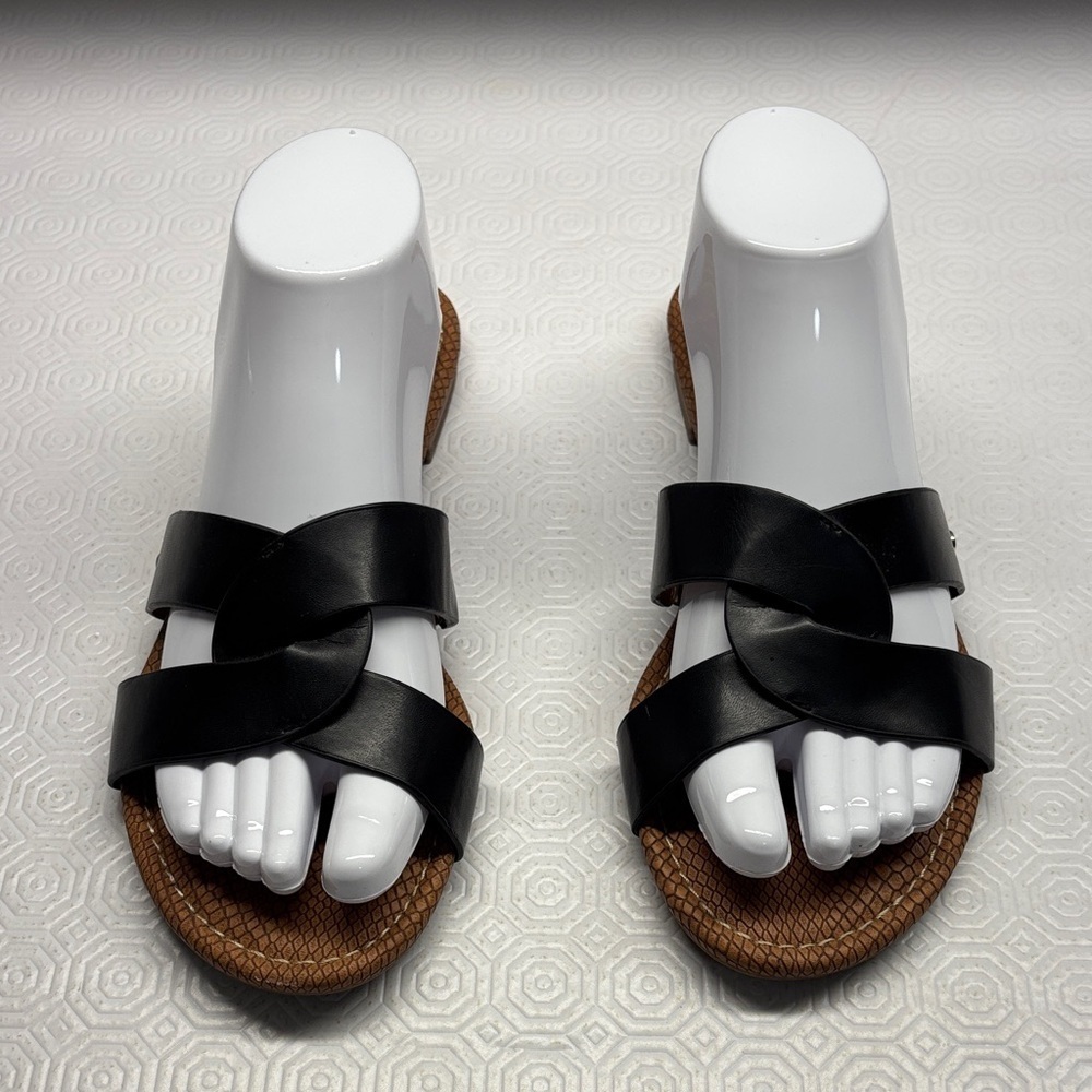 Circus by Sam Edelman Slip On “Clover” Sandals Size 9M Black/Tan